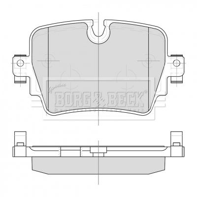 BORG & BECK Комплект тормозных колодок, дисковый тормоз BBP2502